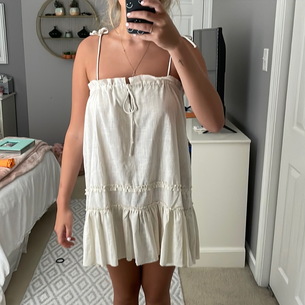 Cream Mini Dress